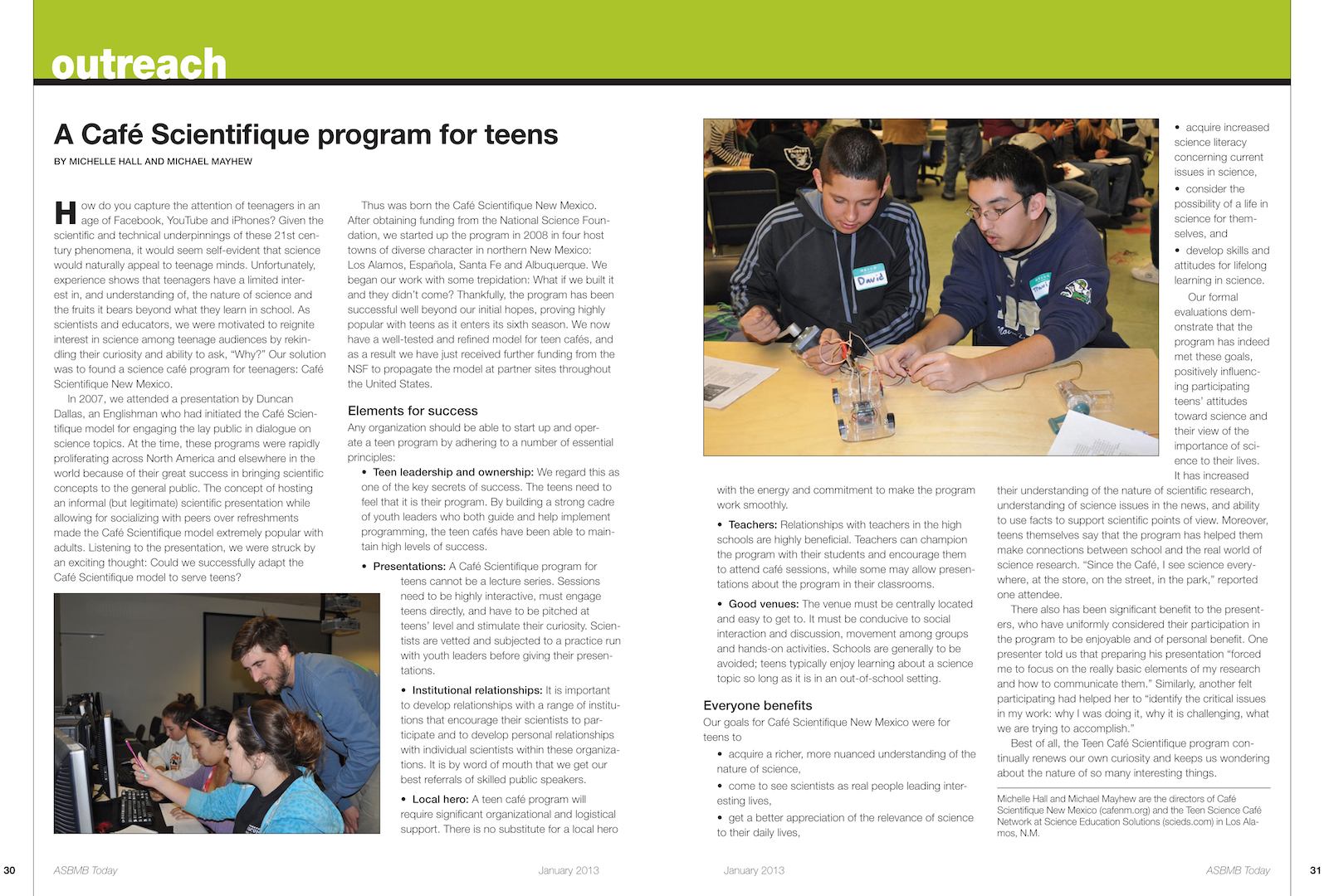 A Café Scientifique Program for Teens
